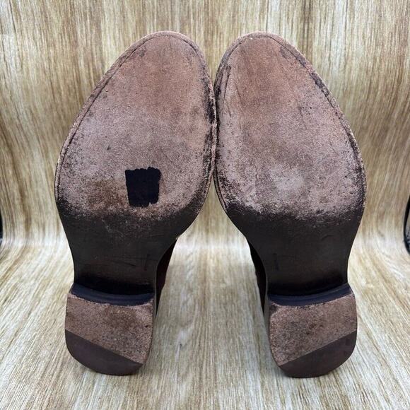 Fugashin Pour‎ Story Et Fall Chelsea Boots Men's Size 9 EU 42 Brown Suede Shoes - Picture 8 of 10